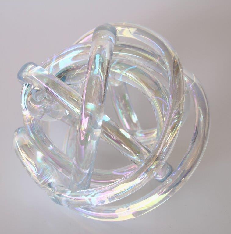 Extra Large Clear Fluorescent Glass Knot